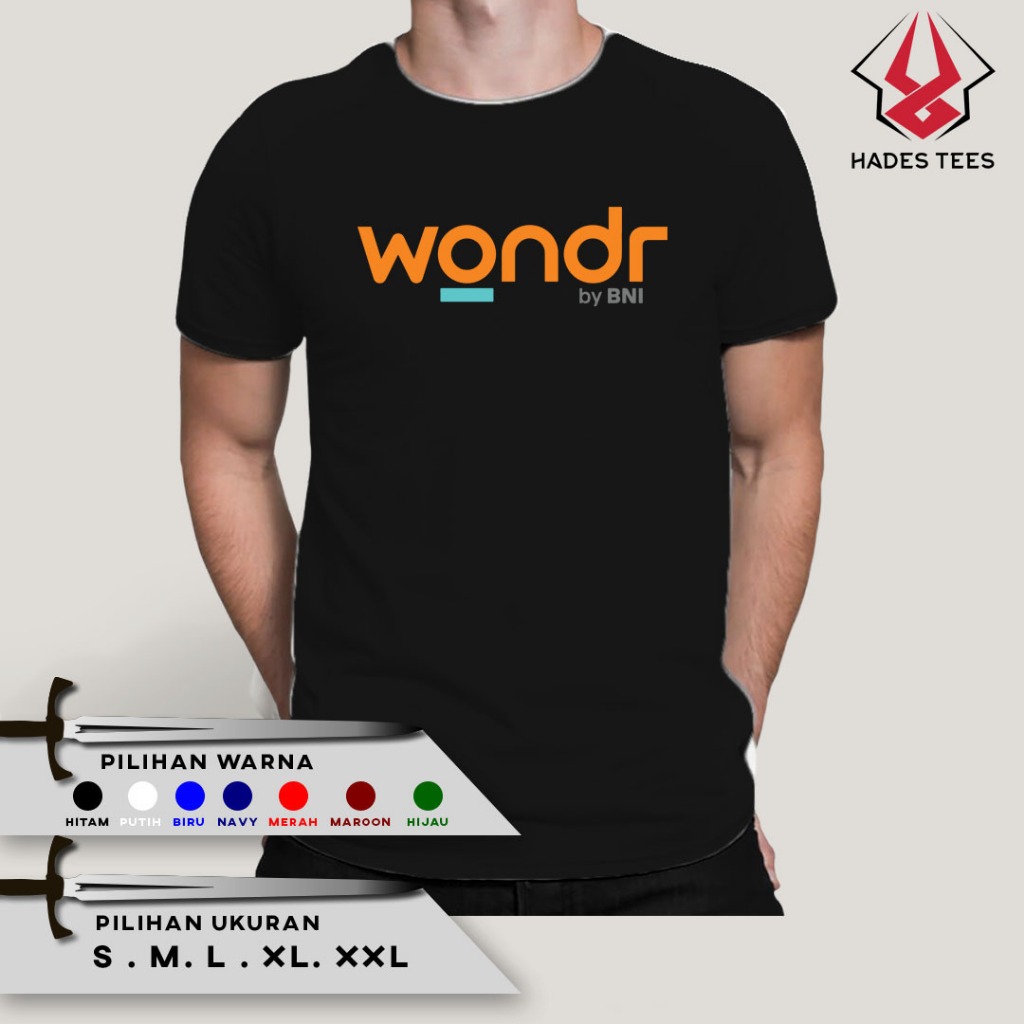 KAOS WONDR BY BNI BAJU TSHIRT KANTOR KARYAWAN BUMN BANK NEGARA INDONESIA