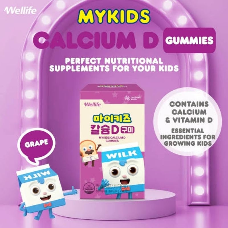 

Original 100% Produk Daesang Korea Mykids Calcium D Gummies isi 60