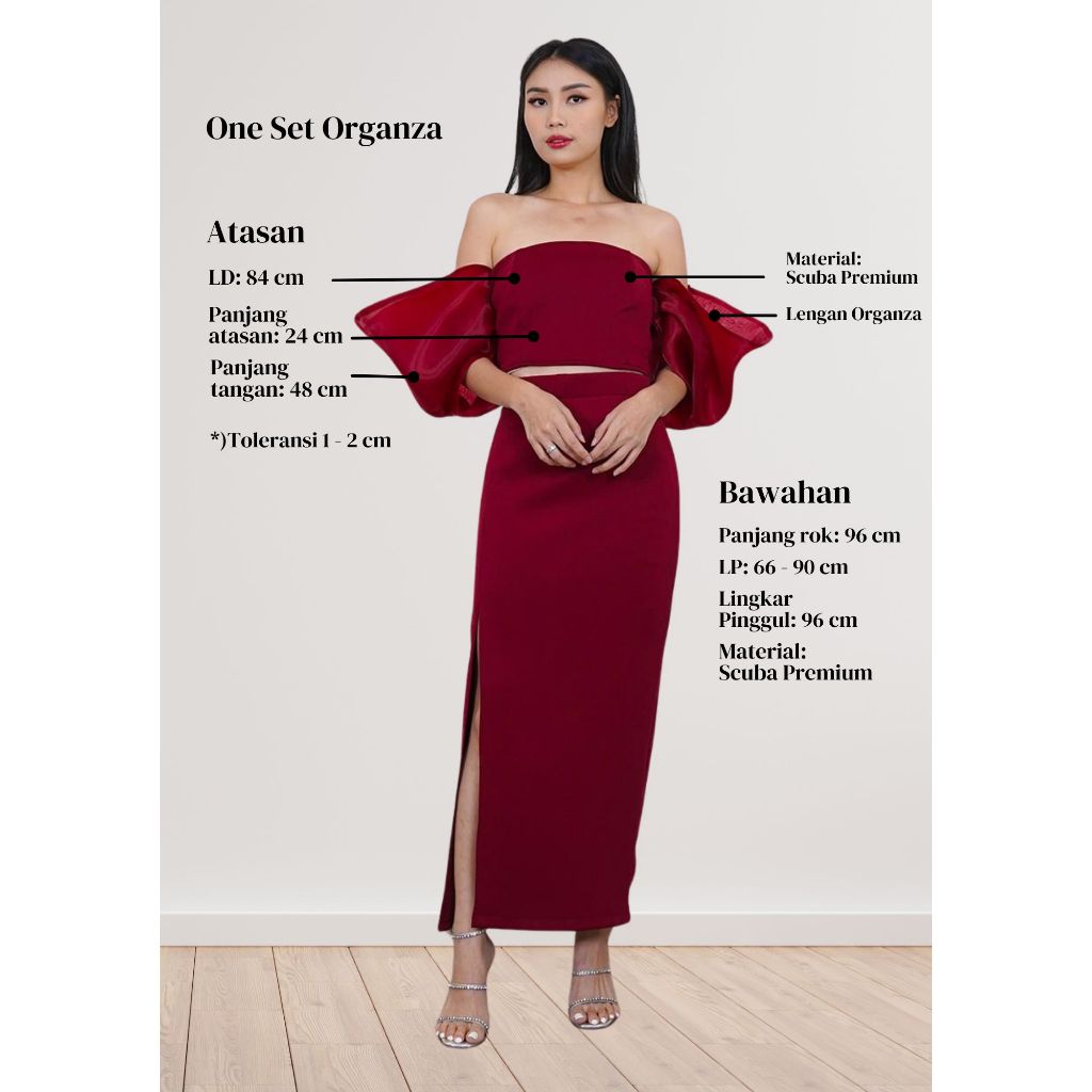 Setelan Pesta Baju Natal Wanita Mewah Elegan | Set Kondangan Atasan Wanita Korea Style Kekinian