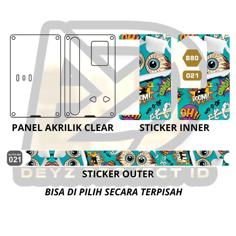 

Fullset Custom Acrlik transfaran Dan Stiker Set 8_0 - B Premium