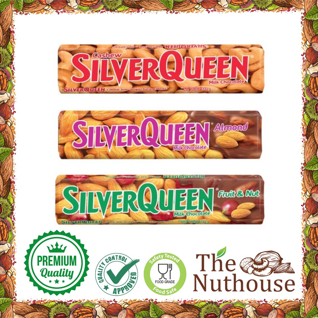 

SilverQueen 22gr Milk Chocolate with Cashews / Almonds / Fruit Nut / Very Berry / Green Tea