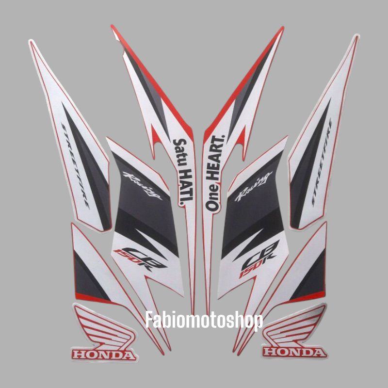 sticker motor honda cb150r streetfire 2018 merah