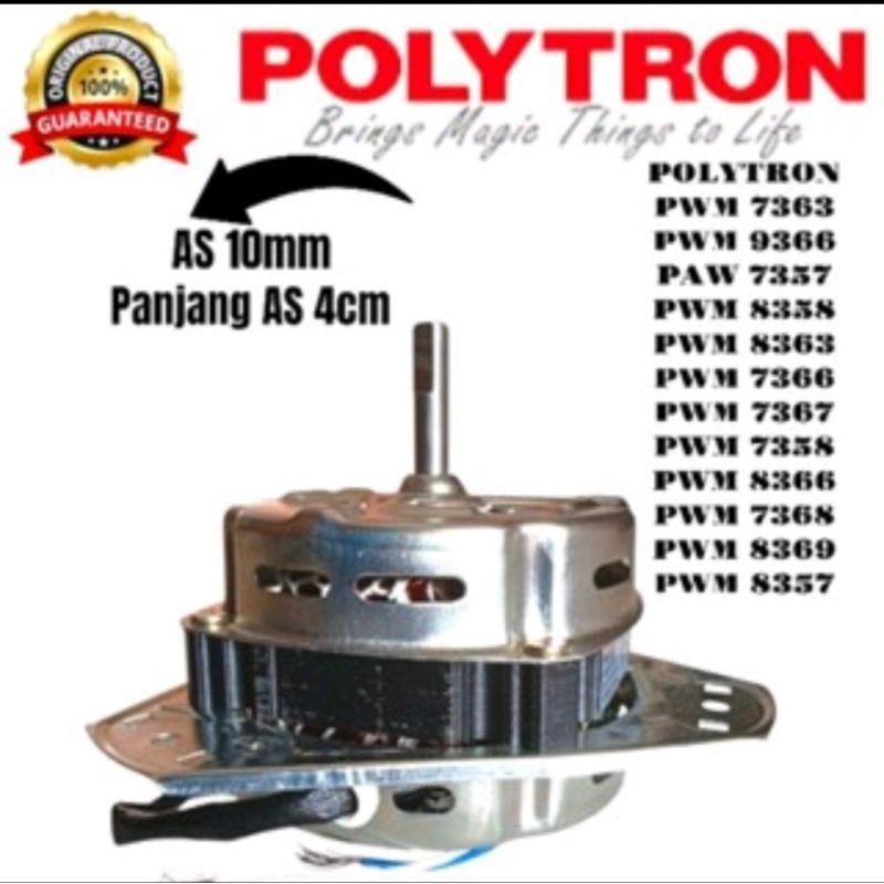 DINAMO SPIN PENGERING MESIN CUCI POLYTRON PWM KAPASITAS 7 KG 8 KG 9 KG