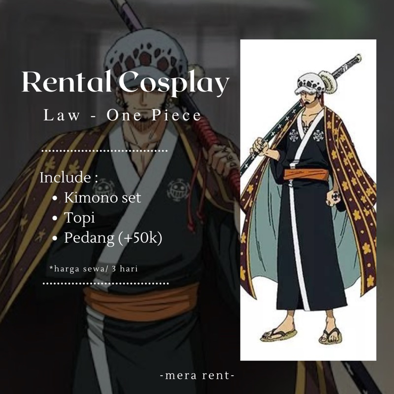 rental cosplay Law Wano Kimono - One Piece