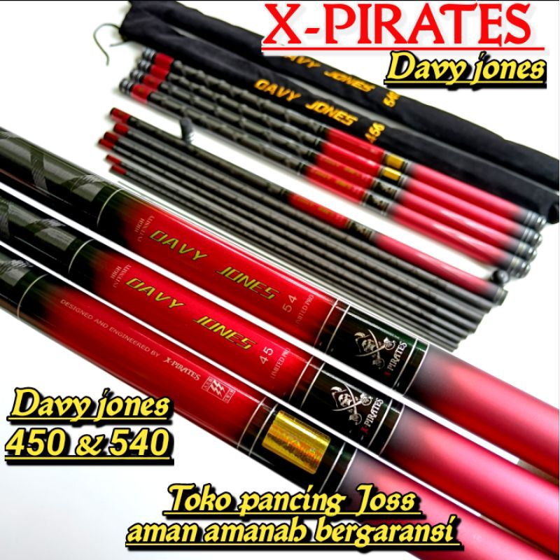TEGEK DAVYJONES XPIRATES & SALAZAR 450 & 540 tegek kaku bahan carbon kaku ringan kuat