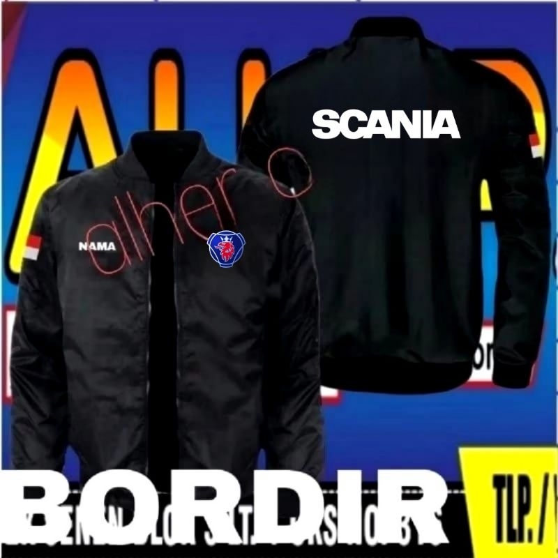 Jaket bordir Scania jaket Scania jaket kerja Scania jaket bomber Scania jaket seragam Scania jaket b