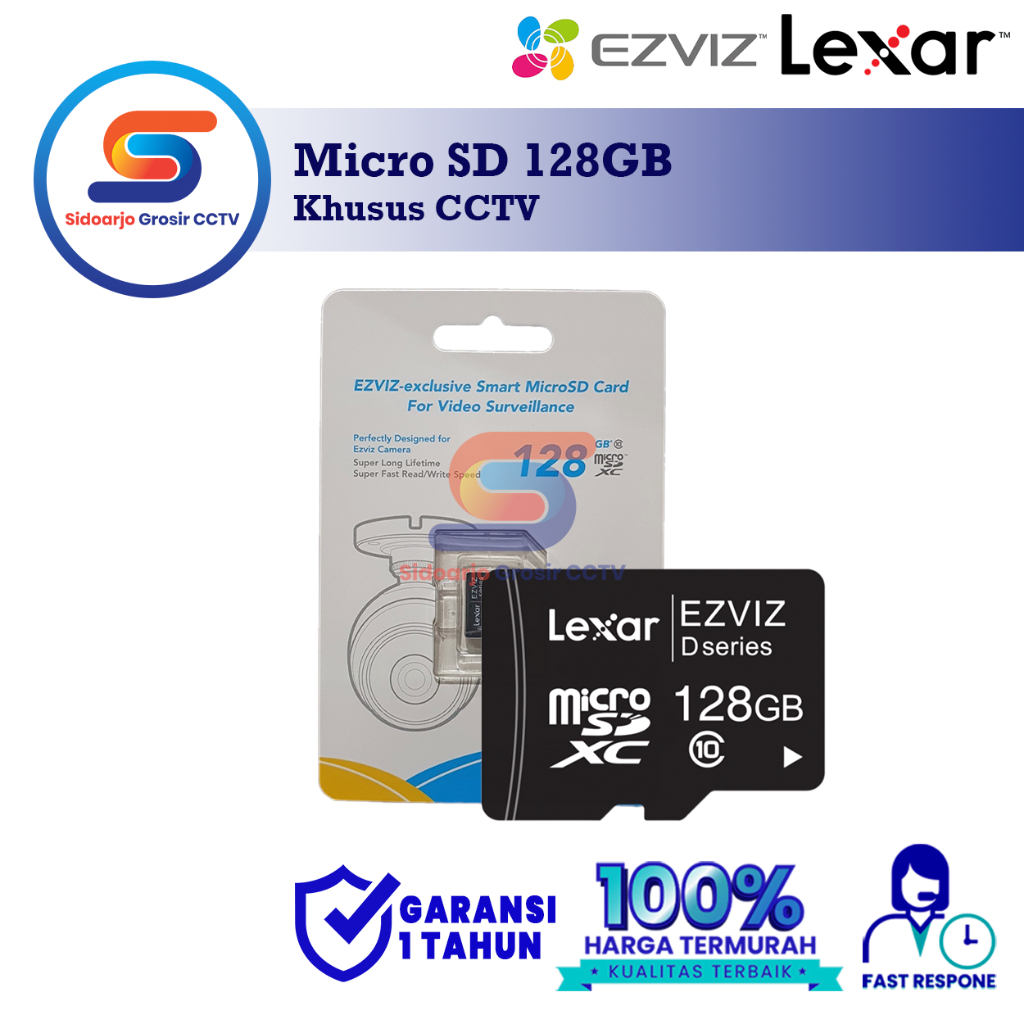 Lexar Ezviz Smart Micro SD 128GB Khusus CCTV