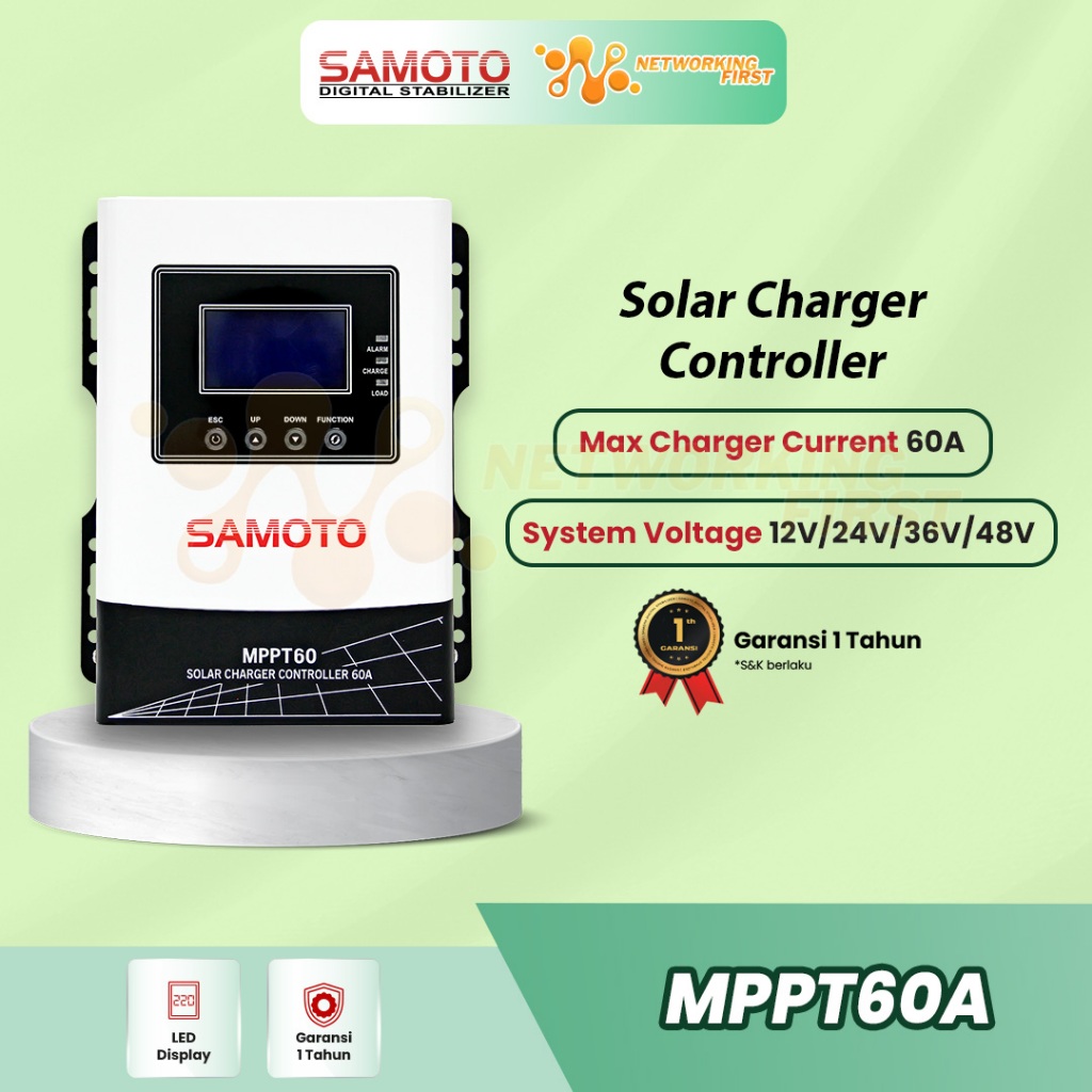 SAMOTO SCC 60A Solar Charger Controller Panel Surya 12V 24V 48V MPPT60