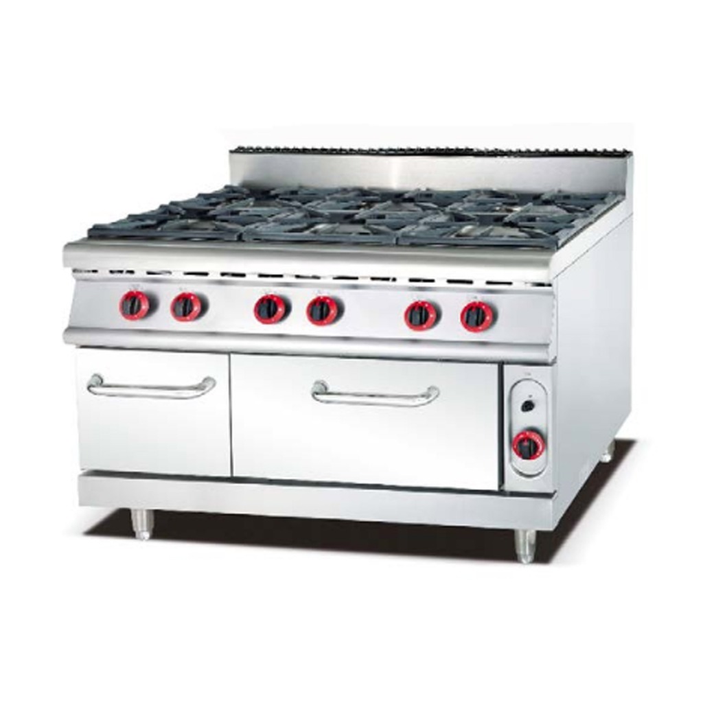 Wintech WTH-FG6-105 Gas Open Burner With Oven / Kompor Komersial 6 Burner + Oven Low Pressure