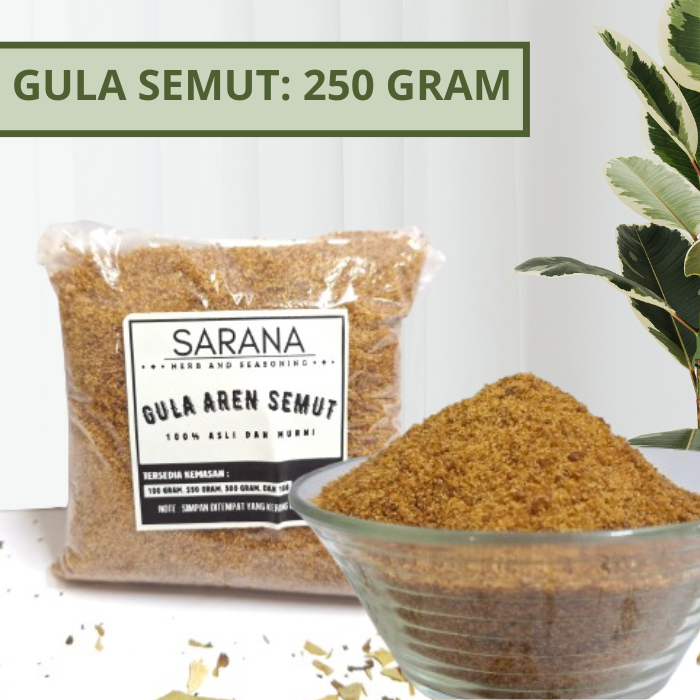 

Gula Aren Semut Asli 100% Organik 250 Gram / Bumbu Dapur Bubuk Lengkap