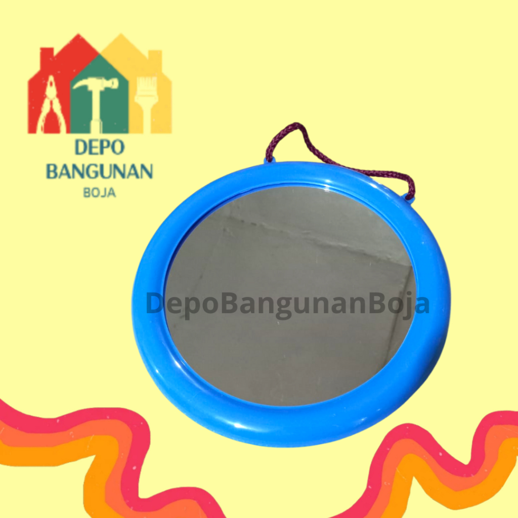 (B) Cermin Dinding Gantung Bulat Besar / Cermin