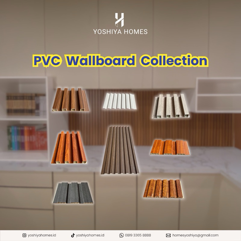 PVC Wallboard Corrugated / Wall Panel / PVC Dinding / Dekorasi Dinding