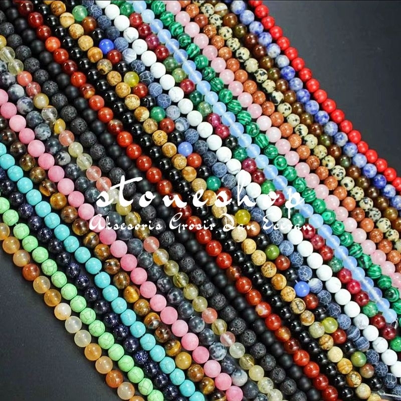 Part-2 Manik Batu Alam 6mm Bulat