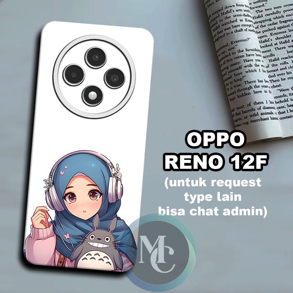 CC32/ Softcase karet lentur untuk OPPO Reno 12F/Motif hijab/case OPPO Reno 12F /kesing OPPO Reno 12F