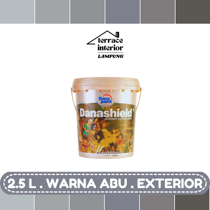 Cat Tembok Exterior Danapaint Danashield Warna Abu 2.5 L