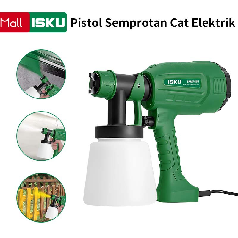 ISKU Electric Spray Gun 400W 800ml Mesin Cat Semprot Listrik Kapasitas tinggi Alat portabel Semprota