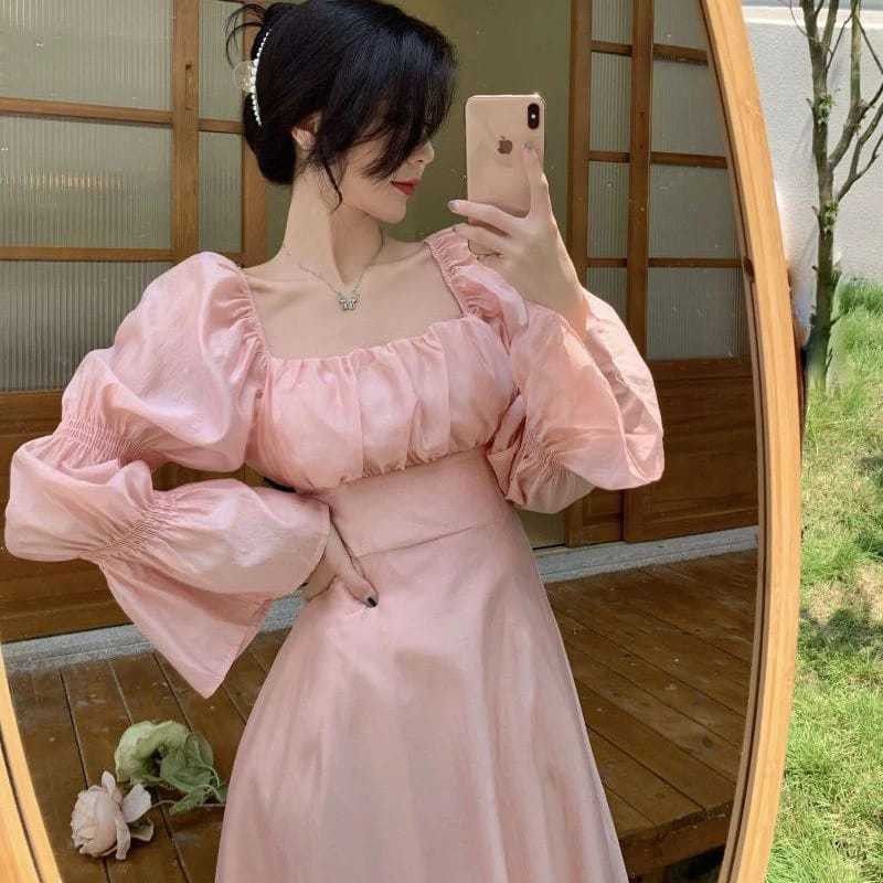 COD Dress CARLLA  Gaun Wanita Remaja Korean Style Kekinian