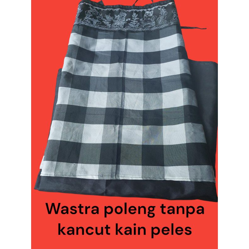 wastra pelinggih poleng polos kain peles