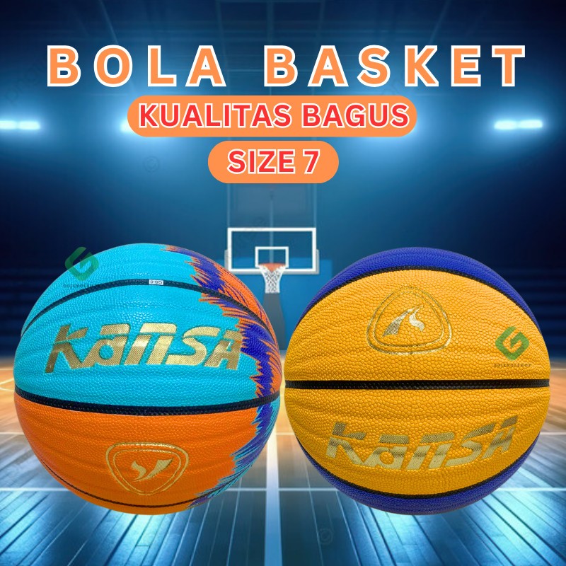 BOLA BASKET KULIT KANSA ORIGINAL SIZE  7 INDOOR OUTDOOR FREE PENTIL BOLA