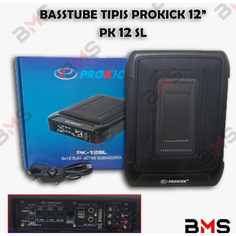 Basstube Kolong Tipis PROKICK PK-12SL Speaker Subwoofer Aktif Mobil 12 inch