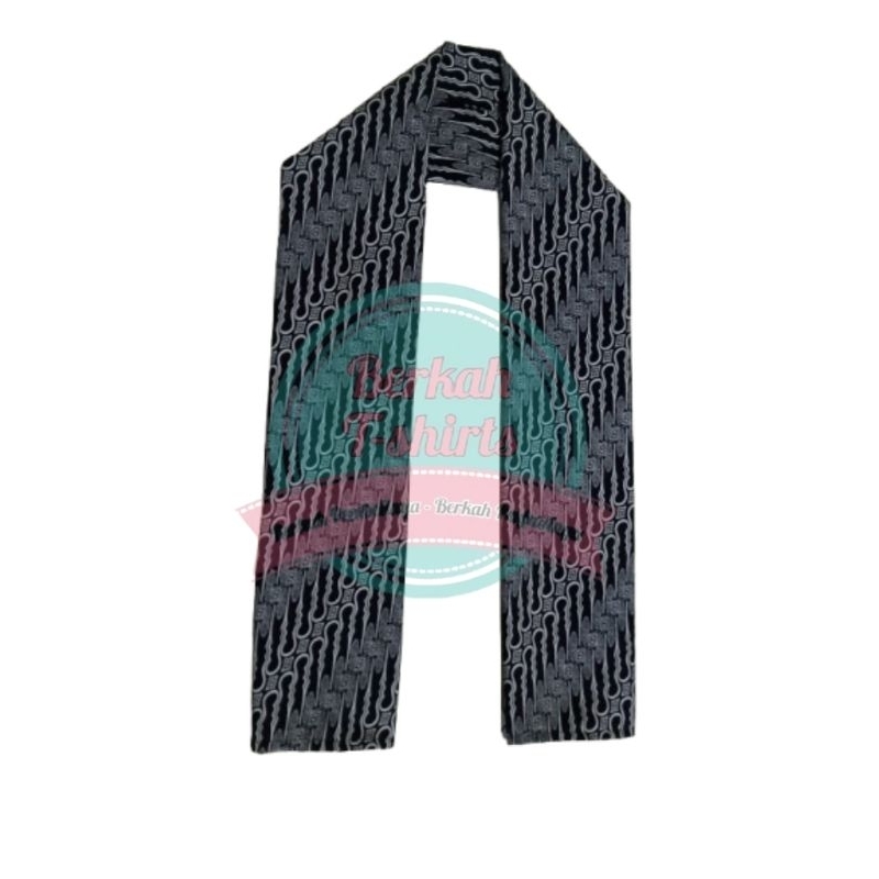 CUKIN BATIK HITAM GARIS PUTIH | CUKIN BATIK | SELENDANG BATIK | SYAL BATIK | CUKIN BETAWI | CUKIN | 