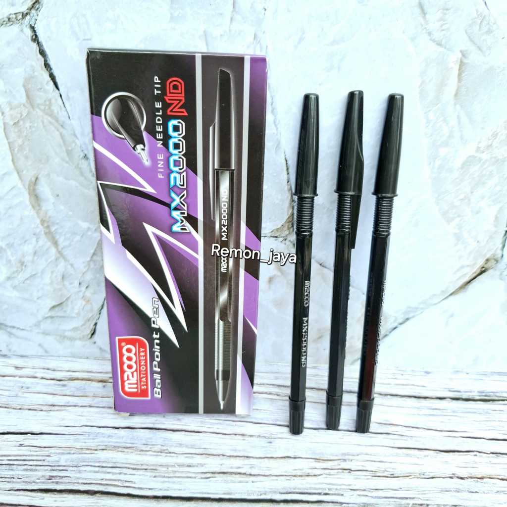 

12Pcs) Pulpen Murah M2000 Hitam / Pena Ballpoint Mx2000