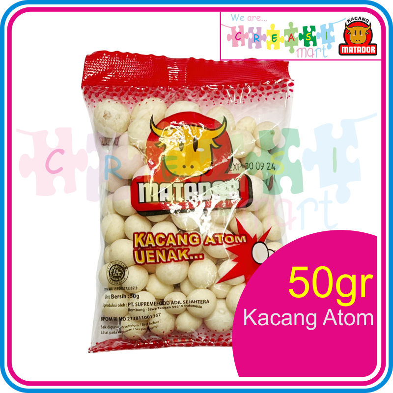 

Matador Kacang Atom / Sukro / Tepung 50gram 100% Uenakk Original Khas Rembang Jawa Tengah