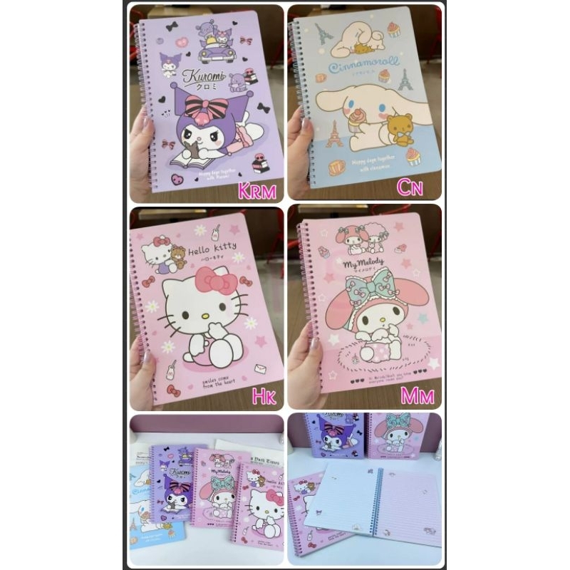 

BUKU NOTEBOOK BERGARIS BERWARNA RING TEBAL sANRIO