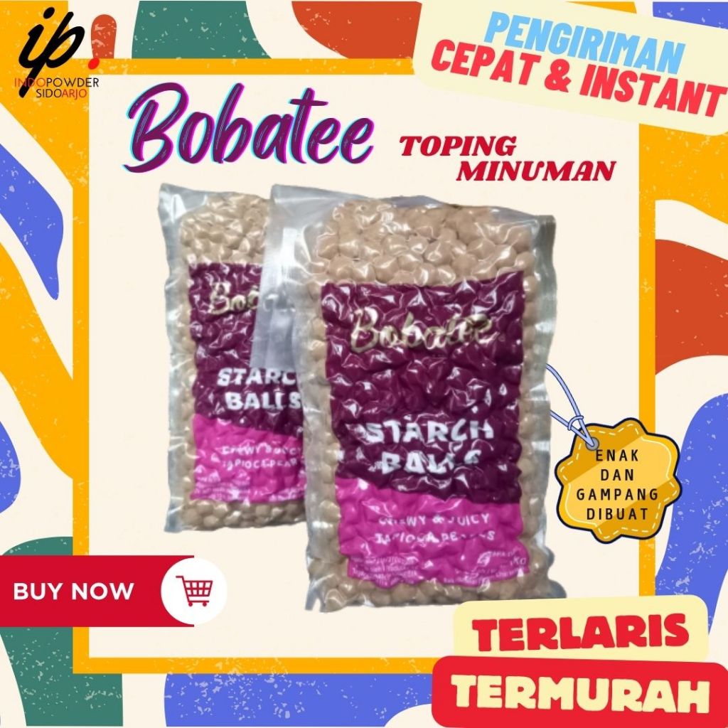 

BOBA BOBATEE TAPIOKA PEARL 1kg / BOBA / BUBBLE / BOBATEE PEARL 1kg / TOPPING MINUMAN