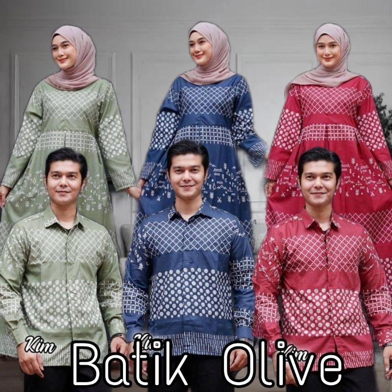 BAJU BATIK COUPLE PASANGAN MOTIF GUNTING SIZE M L XL XXL