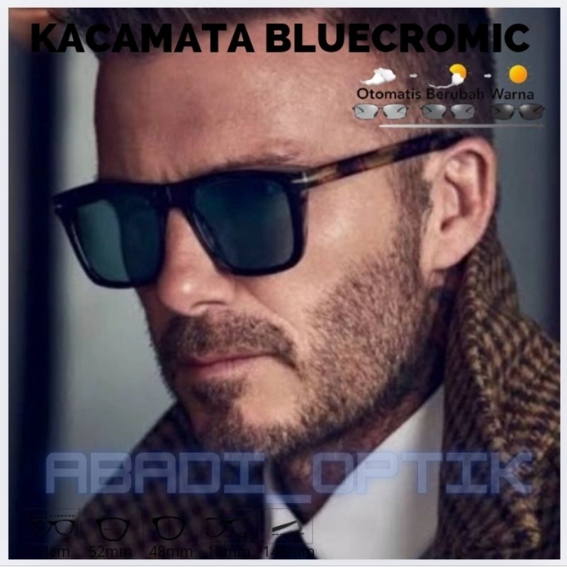 KACAMATA DAVID BECKHAM, KACAMATA BLUECROMIC PRIA MINUS CYLDER DAN PLUS PREMIUM QUALITY FRAME DAVID B