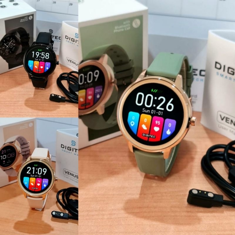 Digitec Smartwatch Venus/ DG-SW Venus / Jam Tangan Pintar Venus Strap Rubber original