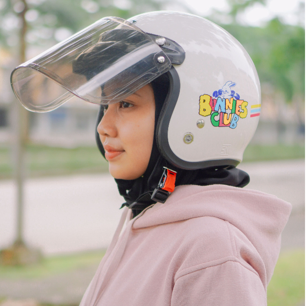 Helm BIP PLAST Helm Bogo Wanita Dewasa Full Leher SNI