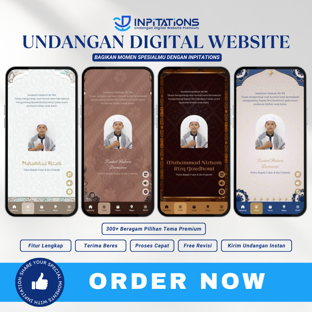 Undangan Digital Website Khitanan - Undangan Khitanan Anak Unik & Kekinian - Custom Undangan Khitana