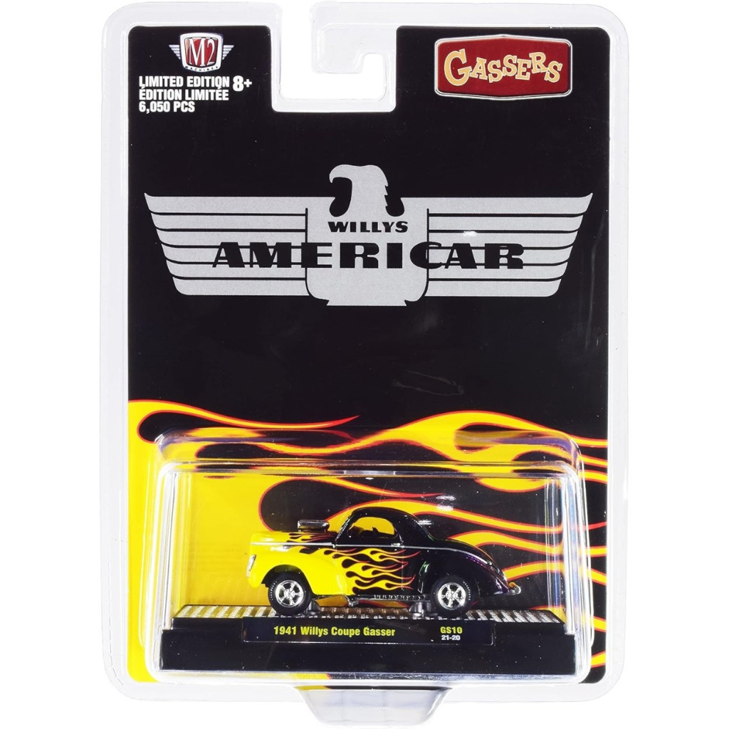 31600-GS10 - M2 Machines 1941 Willys Coupe Gasser "Americar" 1:64 Scale Model
