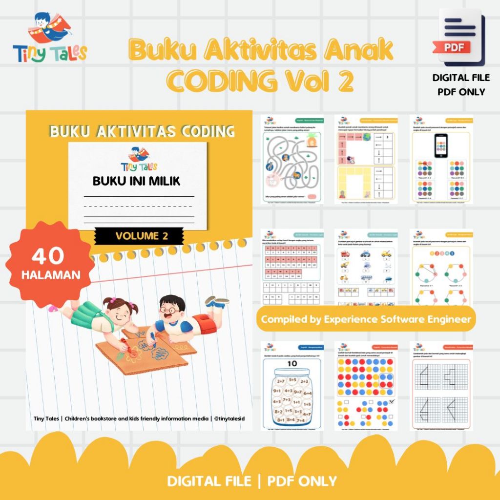 VOL 2 - PDF WORKSHEET - CODING ANAK 5-6 TAHUN VOL 2 (40 HALAMAN)