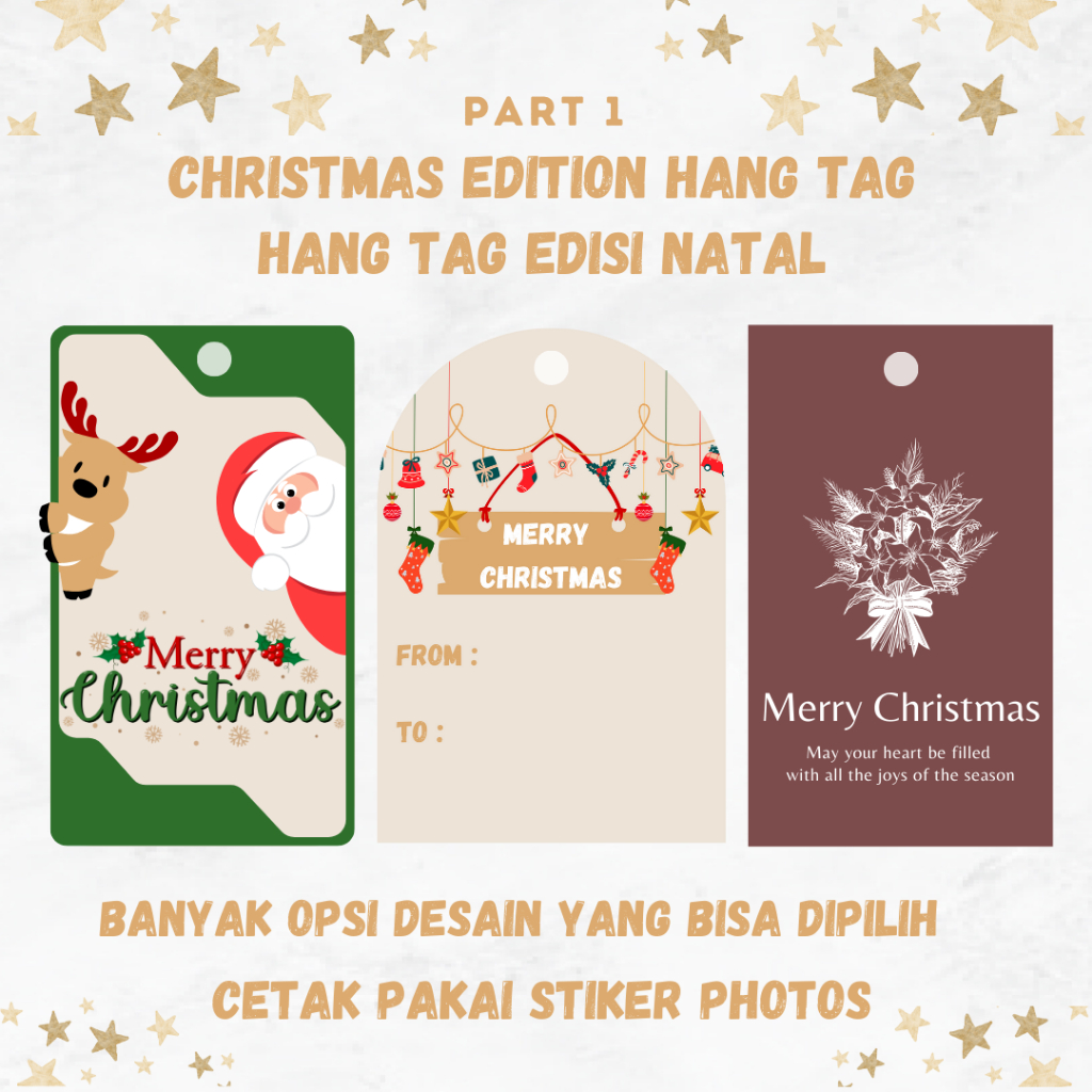 

Hang Tag Christmas Edition Gantungan Edisi Natal Cetak 2 Sisi Tebal High Quality