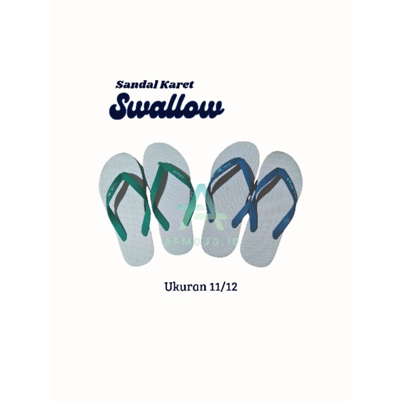 SANDAL PRIA DAN WANITA JEPIT KARET PEARL SWALLOW JUMBO NO.12/NO.11