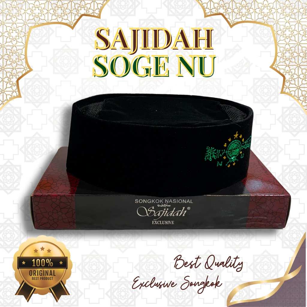 Songkok Sultan Sajidah Sogah-NU Beludru Eagle USA Songkok Premium Songkok AC