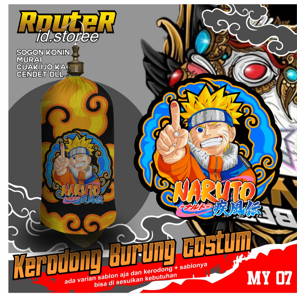 Kerodong Lovebird/Kerodong Burung NARUTO Bahan High Quality Bisa Request Custom