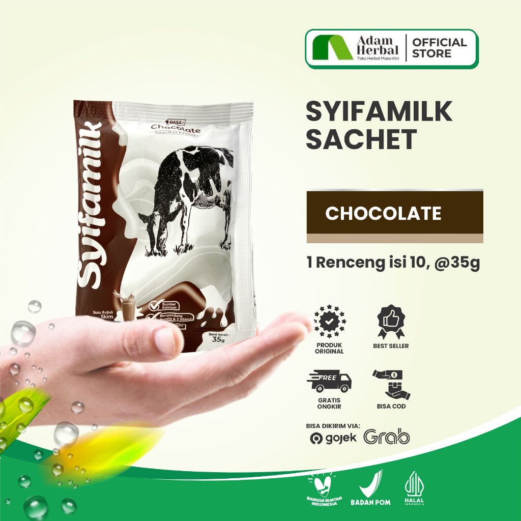 

Susu Syifamilk Sachet 35gr 1 renteng isi 10 Sachet Coklat