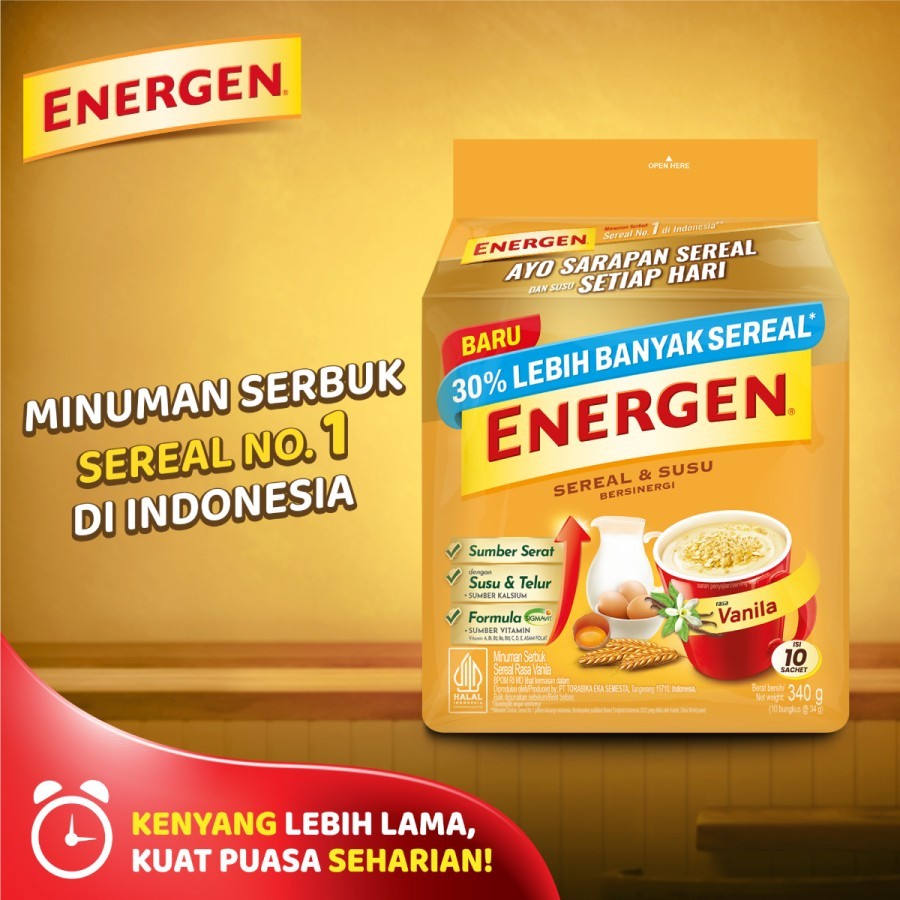 

Energen Sereal & Susu Vanila 10 Sachet 340 Gr