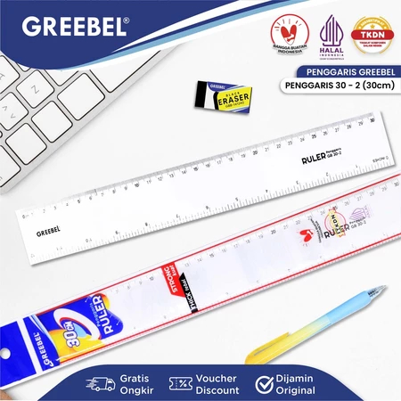 

TBMO GREEBEL Penggaris Transparan Stronger 30cm -30-2 / Ruler / Penggaris Plastik Sekolah