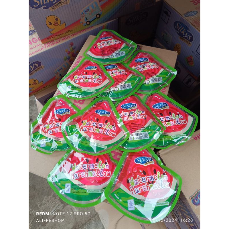 

silkys watermelon marsmallow isi 10 pcs