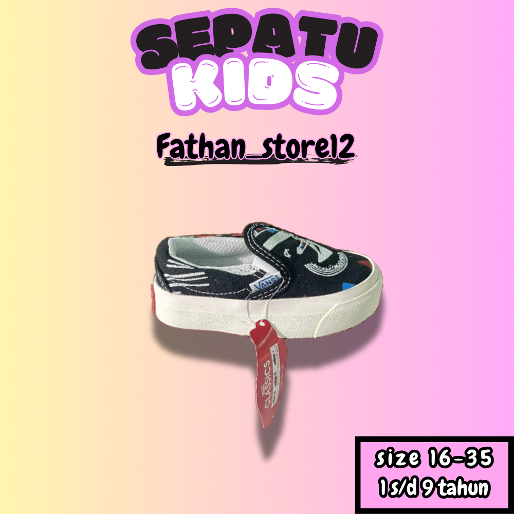 Sepatu Anak Slip On | Vans Moma Anak | Slip On Anak | Sepatu Anak Vans | Moma Anak