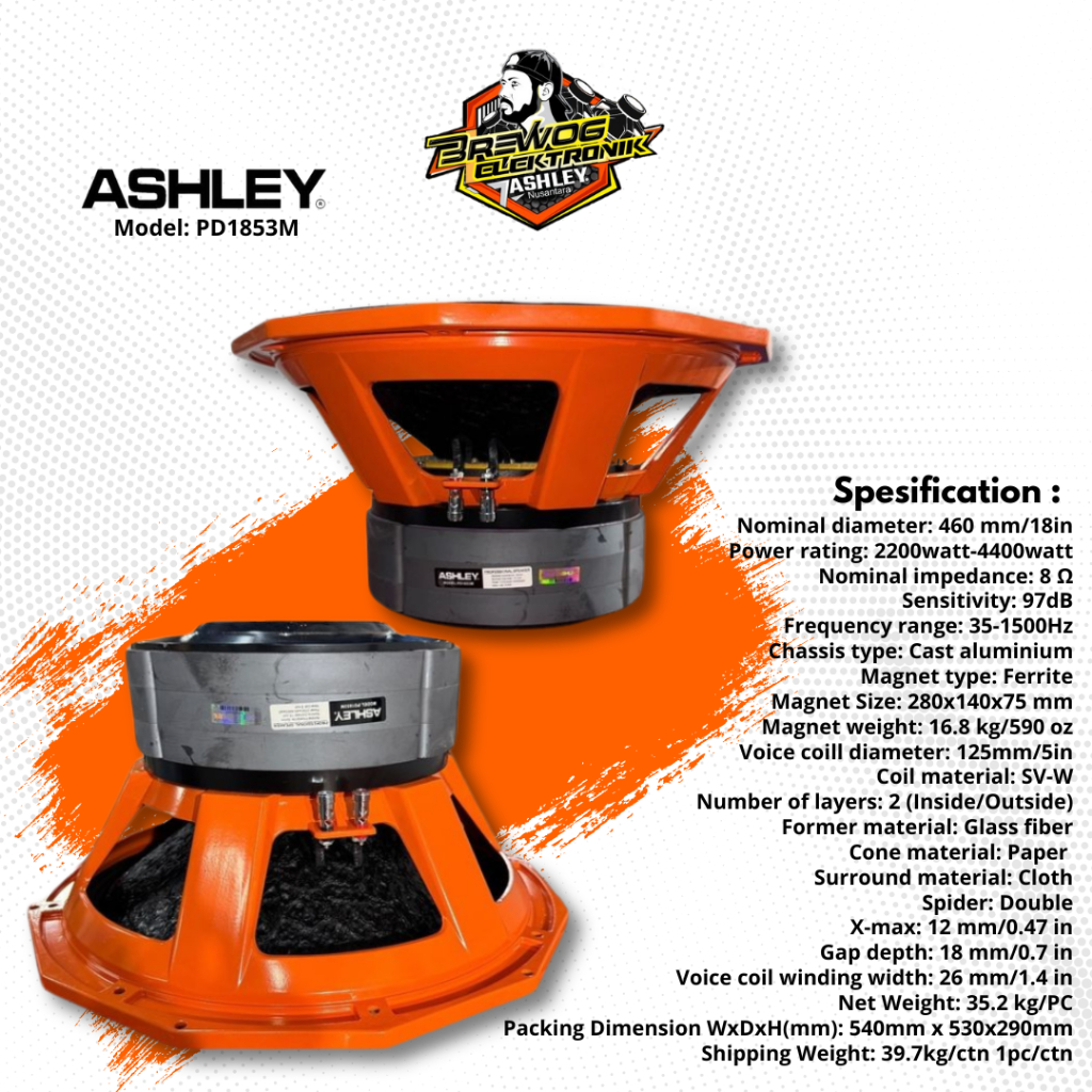 SPEAKER TRIPLE MAGNET PD1853M ASHLEY