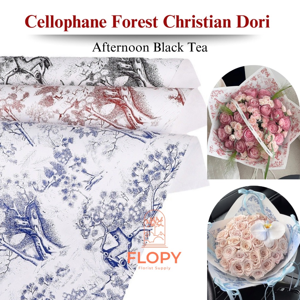 

[ 5 Lembar ] Cellophane Forest Christian Dori / Cellophane Bunga / Wrapping Flowers