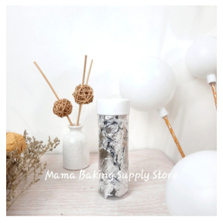 

Edible Sprinkle Kertas Gold / Silver Leaf Emas Silver Cake Topping 2g - SILVER