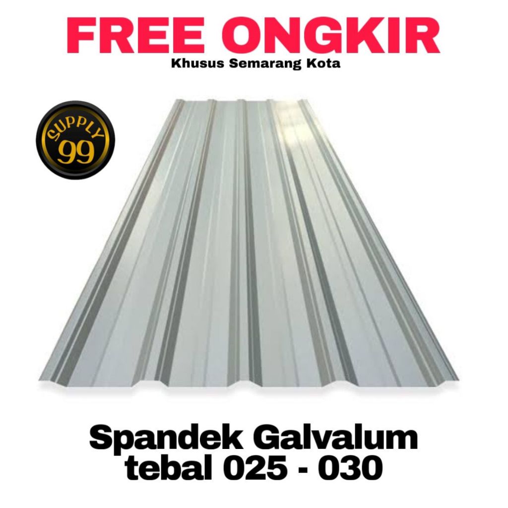 Spandek Galvalum Tebal 030 STANDARD Merk Bukit - FREE ONGKIR SEMARANG
