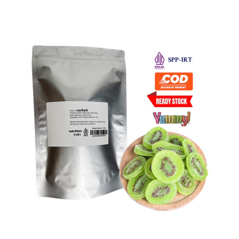 

casheli Kiwi Manisan Soft-dried Green Kiwi Fruit Snack 1KG